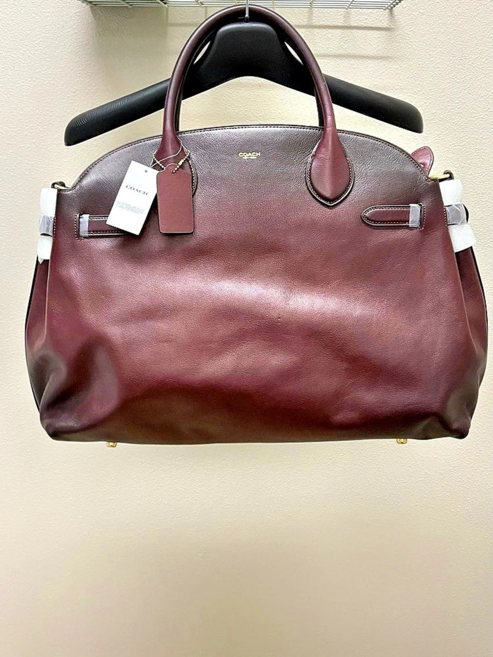 Coach Soft Empire Carryall 48 Satchel Burgundy